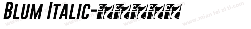 Blum Italic字体转换